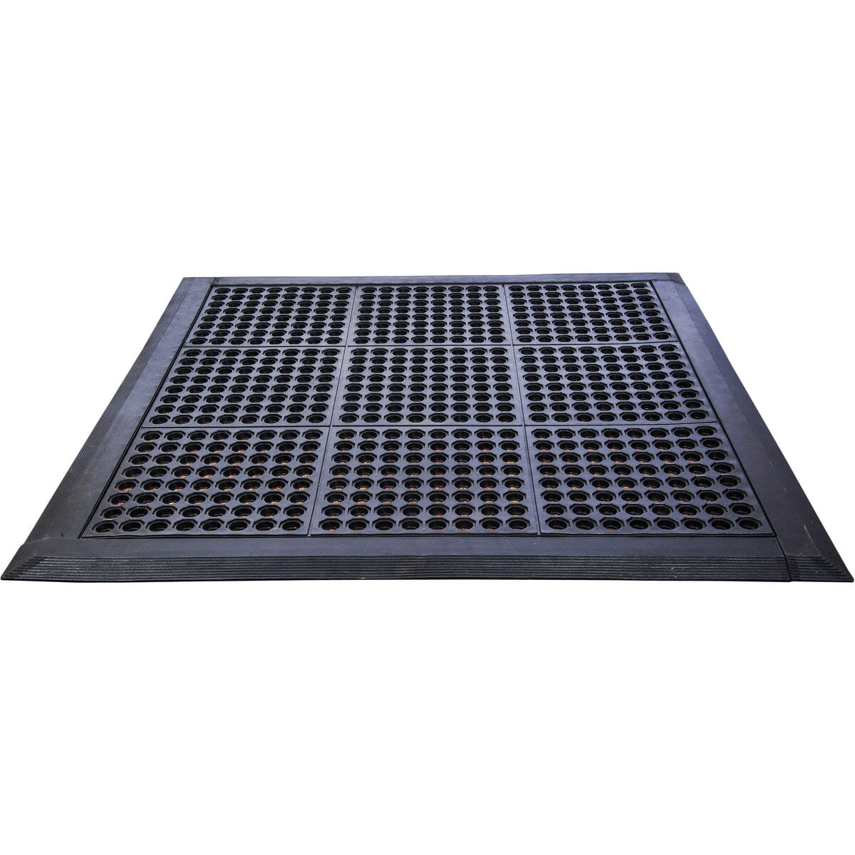 Doortex® Anti-Fatigue Black All-Weather Modular System Door Mat - 36" x 36" - 38" x 38"