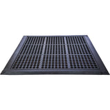 Doortex® Anti-Fatigue Black All-Weather Modular System Door Mat - 36" x 36" - 38" x 38"