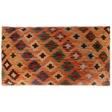 Dorathy Orange/Blue Handmade Kilim Upholstered Settee (32"x18"x20") - 32"x18"x20"