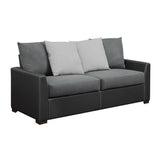 Dorel Living Bristol Black Faux Leather Sofa