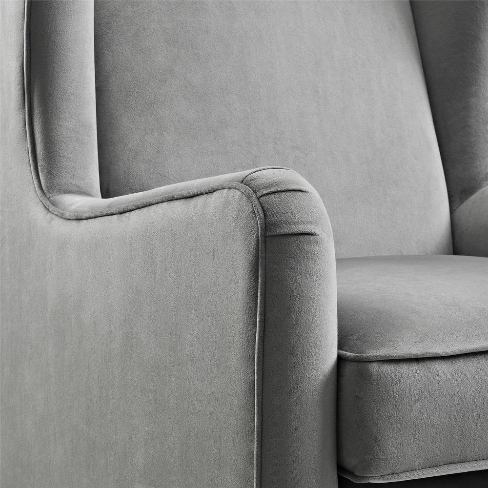 Dorel Living Rossland Grey Wingback Accent Chair