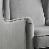 Dorel Living Rossland Grey Wingback Accent Chair