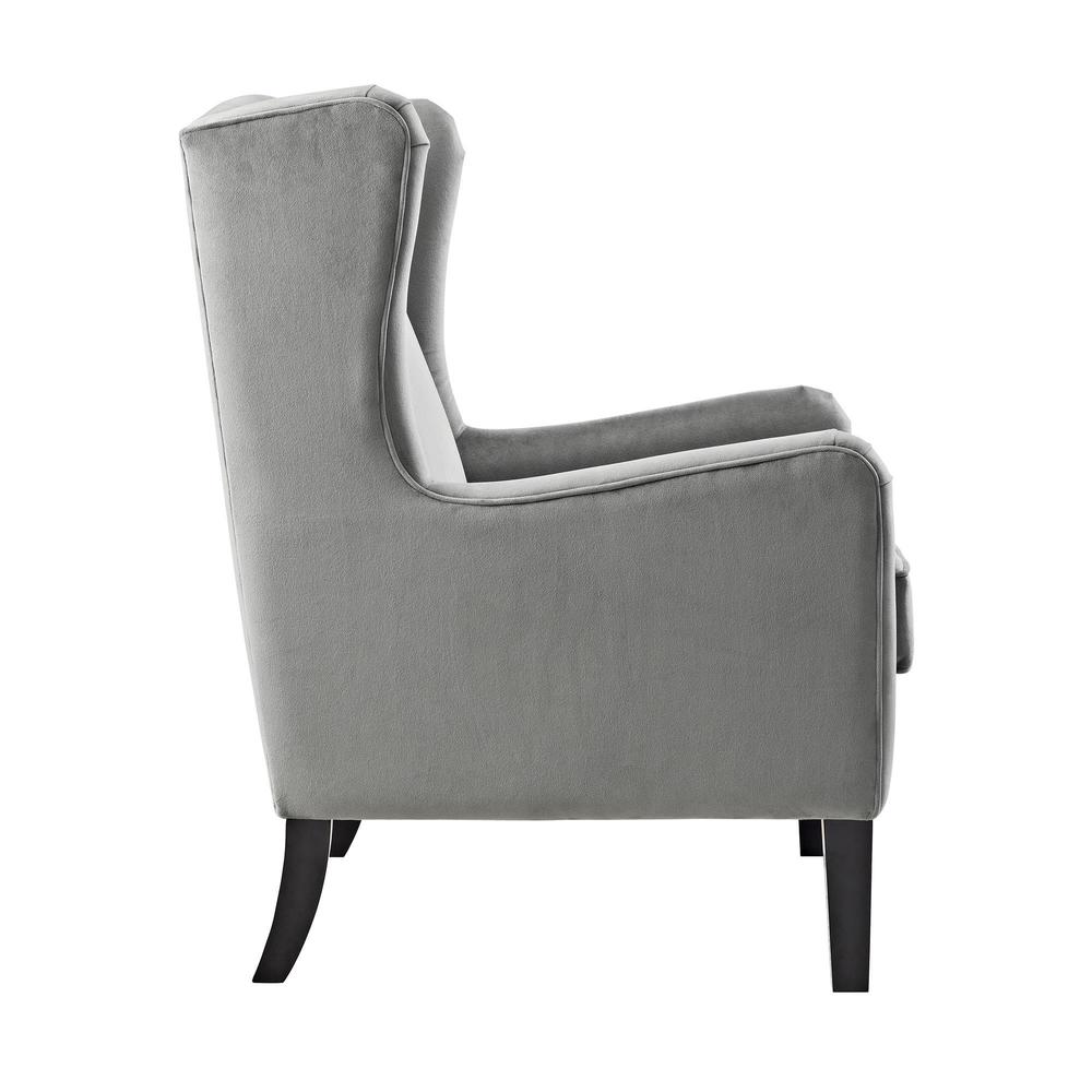 Dorel Living Rossland Grey Wingback Accent Chair