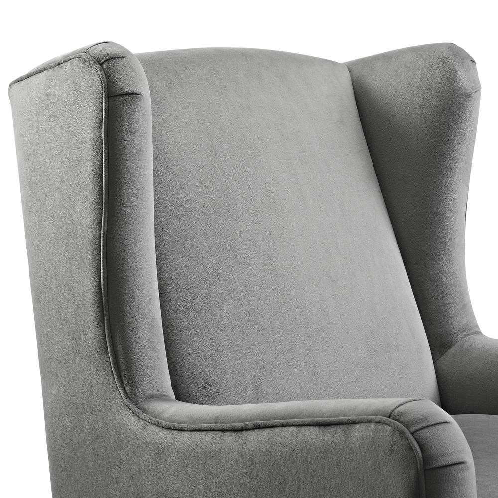 Dorel Living Rossland Grey Wingback Accent Chair