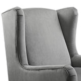 Dorel Living Rossland Grey Wingback Accent Chair