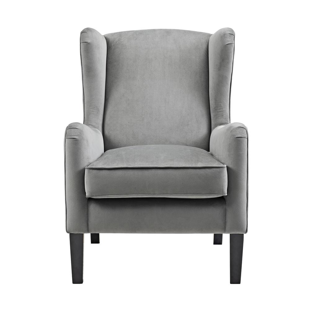 Dorel Living Rossland Grey Wingback Accent Chair
