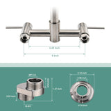 Dornberg Wall Mount Kitchen Faucet with Pull Down Sprayer, Spring Faucet