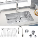Double Bowl Undermount Stainless Steel Kitchen Sink with Faucet