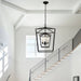 17 Iinches Wide Double Cage Lantern Pendant Lamp 3-Light Stairway Entry Chandelier Ceiling Light