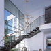 17 Iinches Wide Double Cage Lantern Pendant Lamp 3-Light Stairway Entry Chandelier Ceiling Light