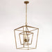 17 Iinches Wide Double Cage Lantern Pendant Lamp 3-Light Stairway Entry Chandelier Ceiling Light