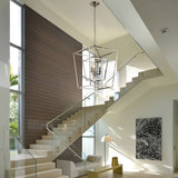 17 Iinches Wide Double Cage Lantern Pendant Lamp 3-Light Stairway Entry Chandelier Ceiling Light