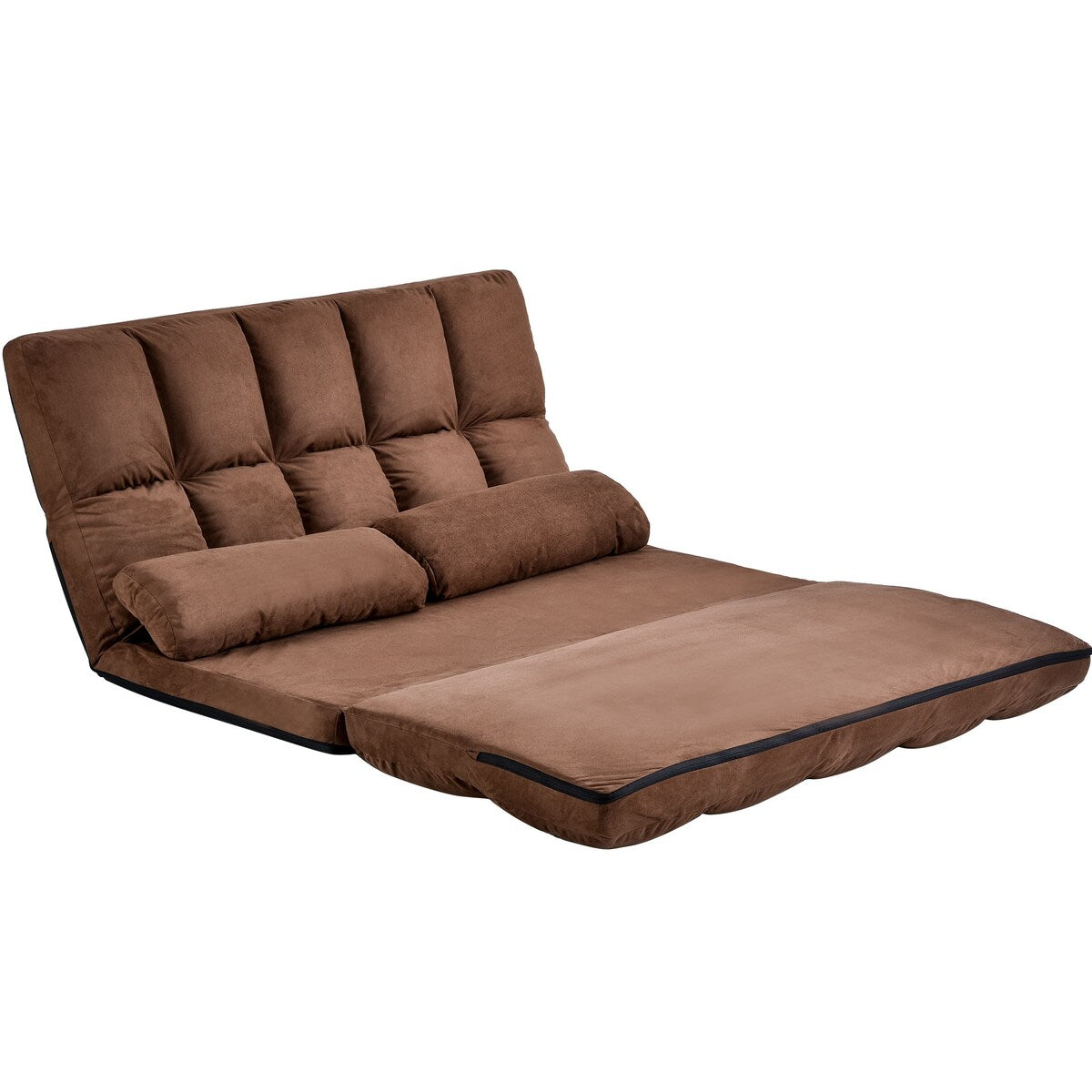 Double Chaise Lounge Sofa with Two Pillows for Living Room