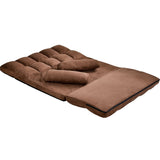Double Chaise Lounge Sofa with Two Pillows for Living Room