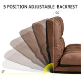 Double Chaise Lounge Sofa with Two Pillows for Living Room