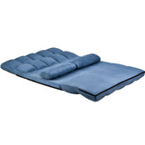 Double Chaise Lounge Sofa with Two Pillows for Living Room