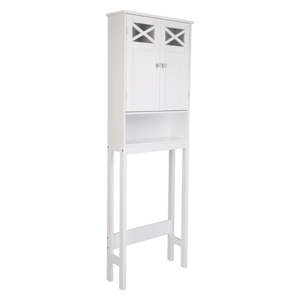 Double Doors Bathroom Cabinet White