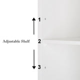 Double Doors Bathroom Cabinet White