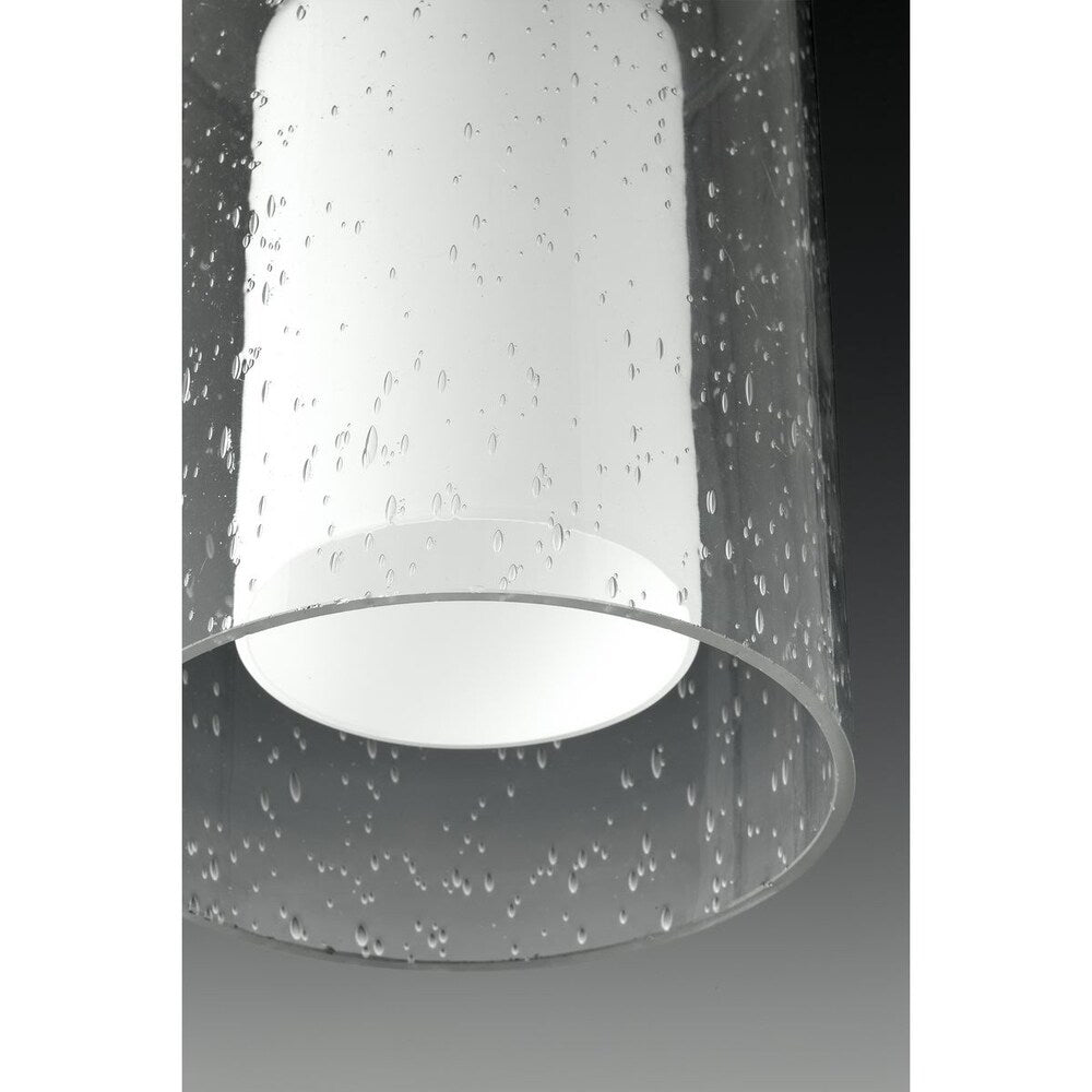 Double Glass Brushed Nickel LED Single-light Pendant - N/A