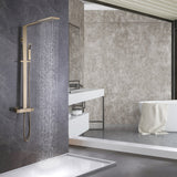 Double Handles Two Functions Wall Mounted Bathroom Shower System With Thermostatic Valve