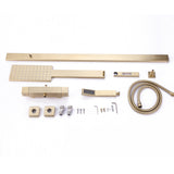 Double Handles Two Functions Wall Mounted Bathroom Shower System With Thermostatic Valve