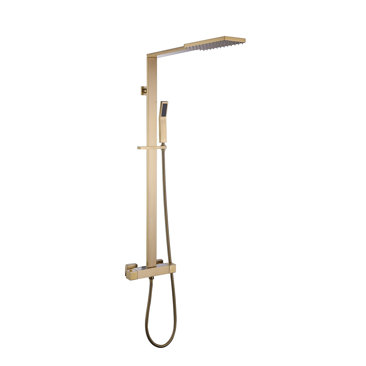 Double Handles Two Functions Wall Mounted Bathroom Shower System With Thermostatic Valve