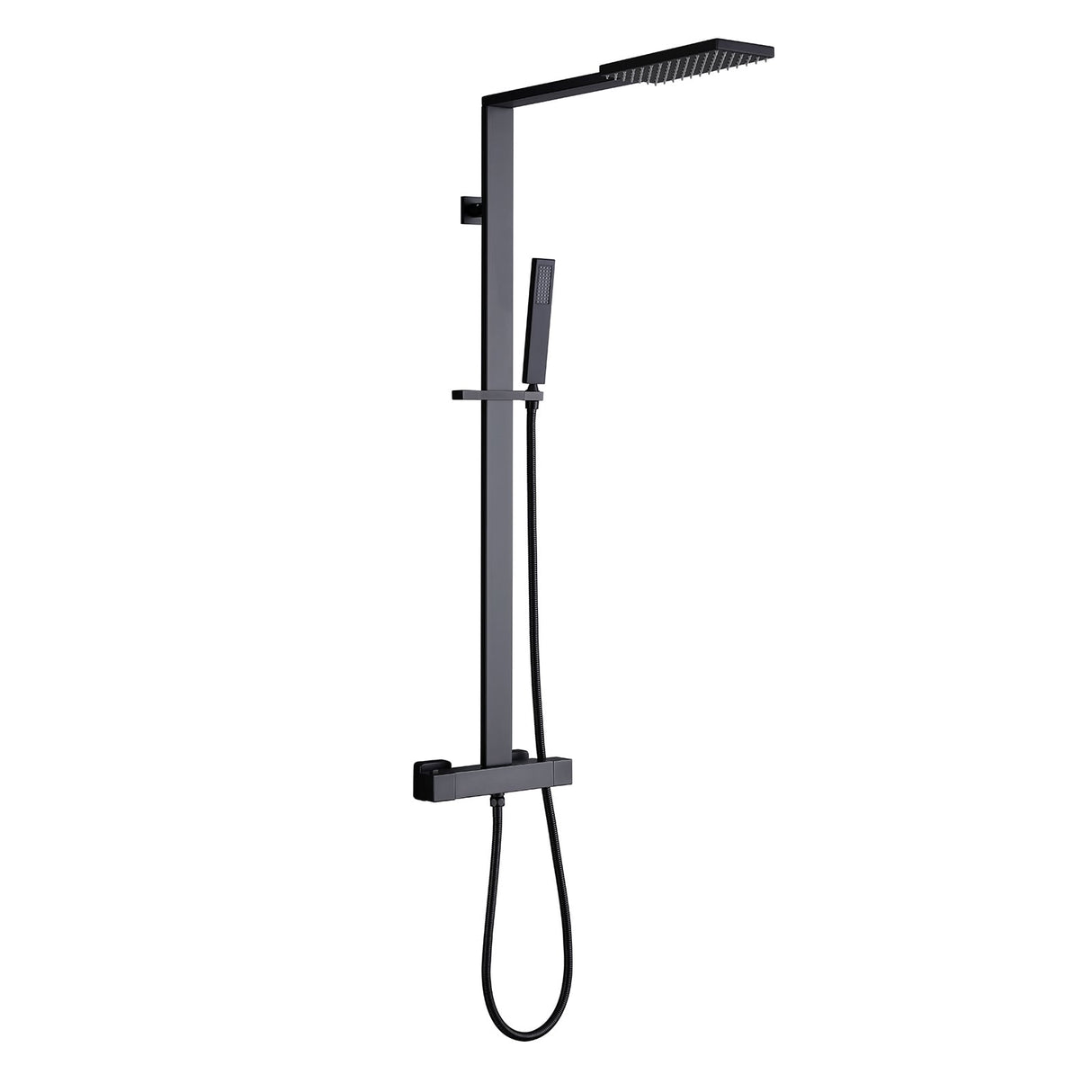 Double Handles Two Functions Wall Mounted Bathroom Shower System With Thermostatic Valve