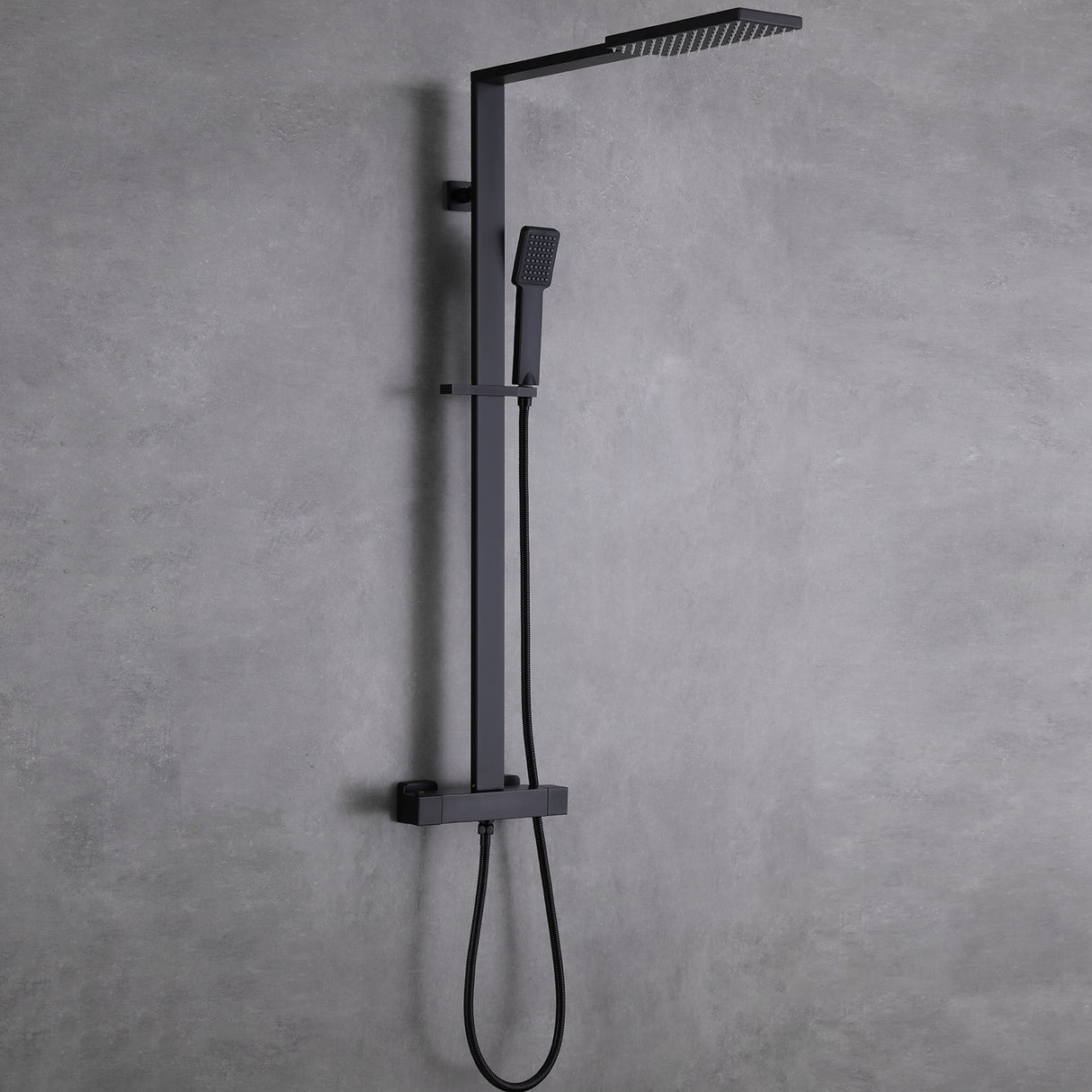 Double Handles Two Functions Wall Mounted Bathroom Shower System With Thermostatic Valve