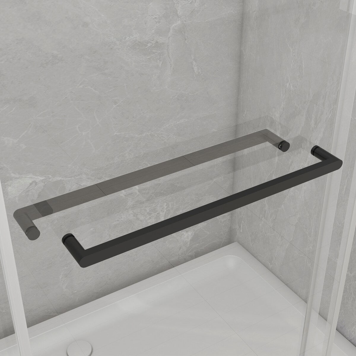 Double Sliding Door Frameless Corner Shower Enclosure with 5/16 in. Tempered Glass
