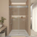 Double Sliding Door Frameless Corner Shower Enclosure with 5/16 in. Tempered Glass