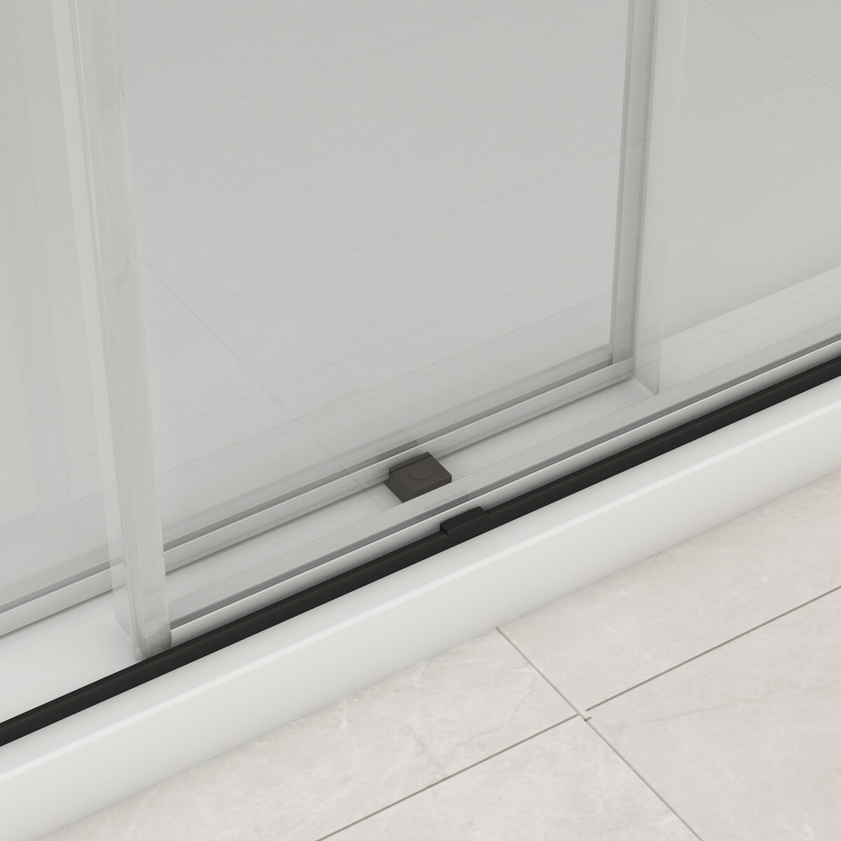 Double Sliding Door Frameless Corner Shower Enclosure with 5/16 in. Tempered Glass