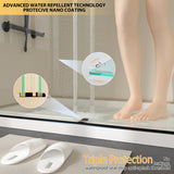Double Sliding Door Frameless Corner Shower Enclosure with 5/16 in. Tempered Glass