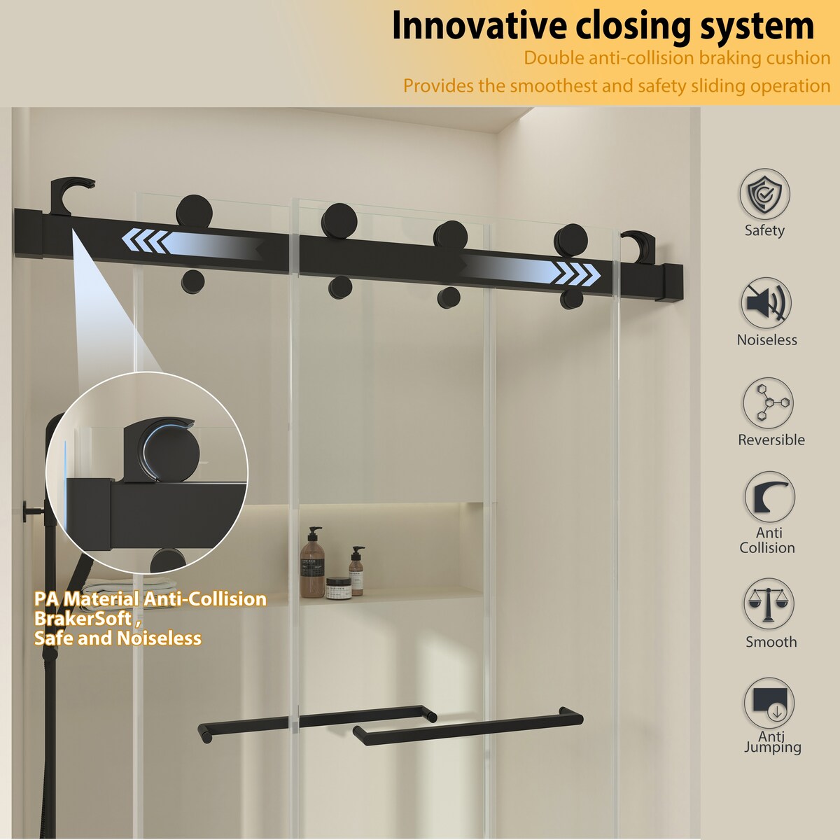 Double Sliding Door Frameless Corner Shower Enclosure with 5/16 in. Tempered Glass