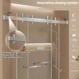 Double Sliding Door Frameless Corner Shower Enclosure with 5/16 in. Tempered Glass