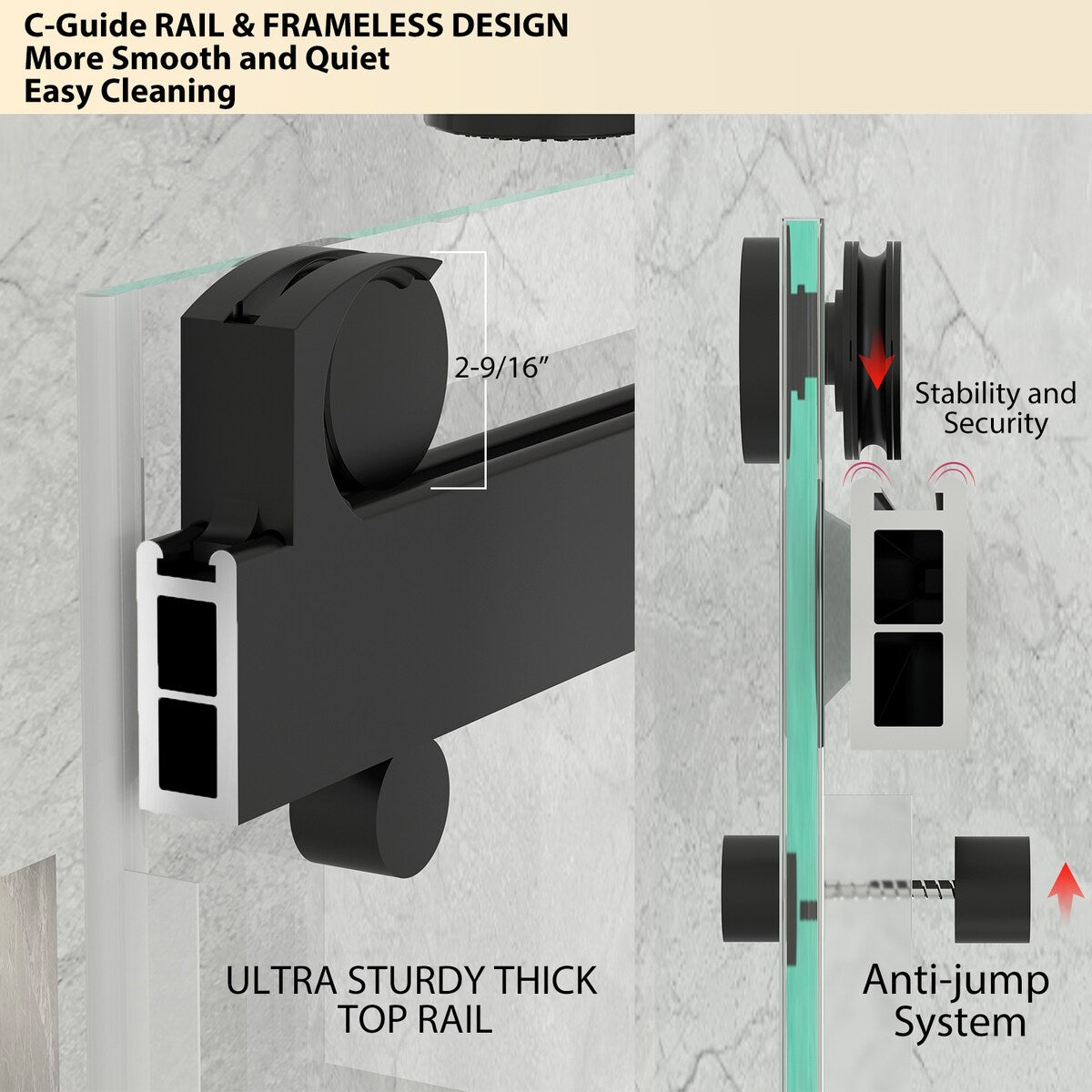 Double Sliding Door Frameless Corner Shower Enclosure with 5/16 in. Tempered Glass