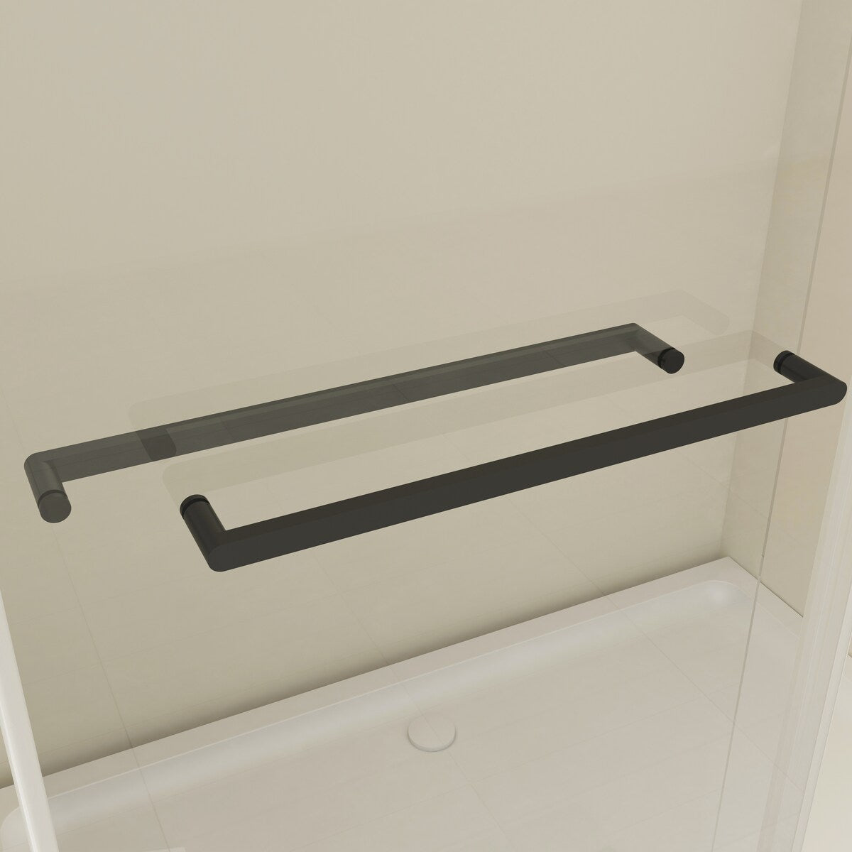 Double Sliding Door Frameless Corner Shower Enclosure with 5/16 in. Tempered Glass