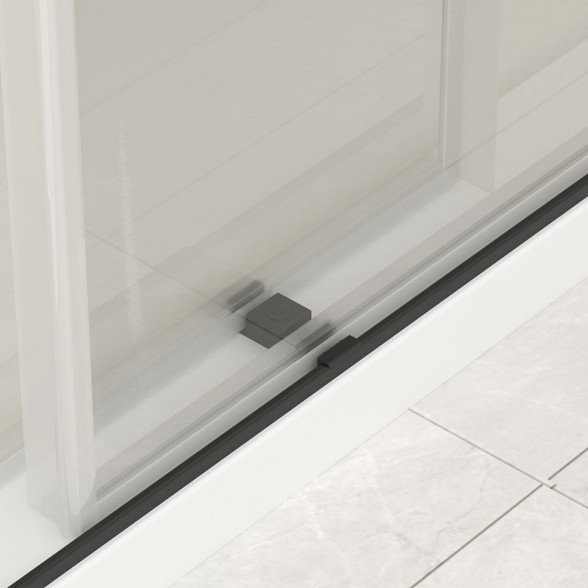 Double Sliding Door Frameless Corner Shower Enclosure with 5/16 in. Tempered Glass