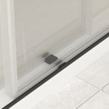 Double Sliding Door Frameless Corner Shower Enclosure with 5/16 in. Tempered Glass