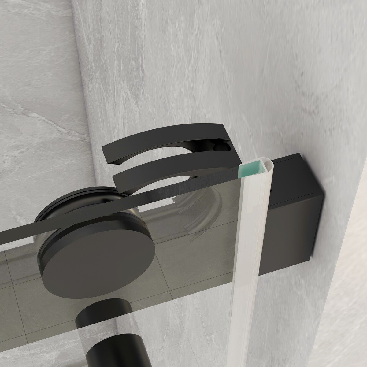 Double Sliding Door Frameless Corner Shower Enclosure with 5/16 in. Tempered Glass