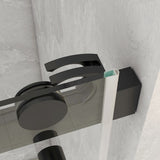 Double Sliding Door Frameless Corner Shower Enclosure with 5/16 in. Tempered Glass