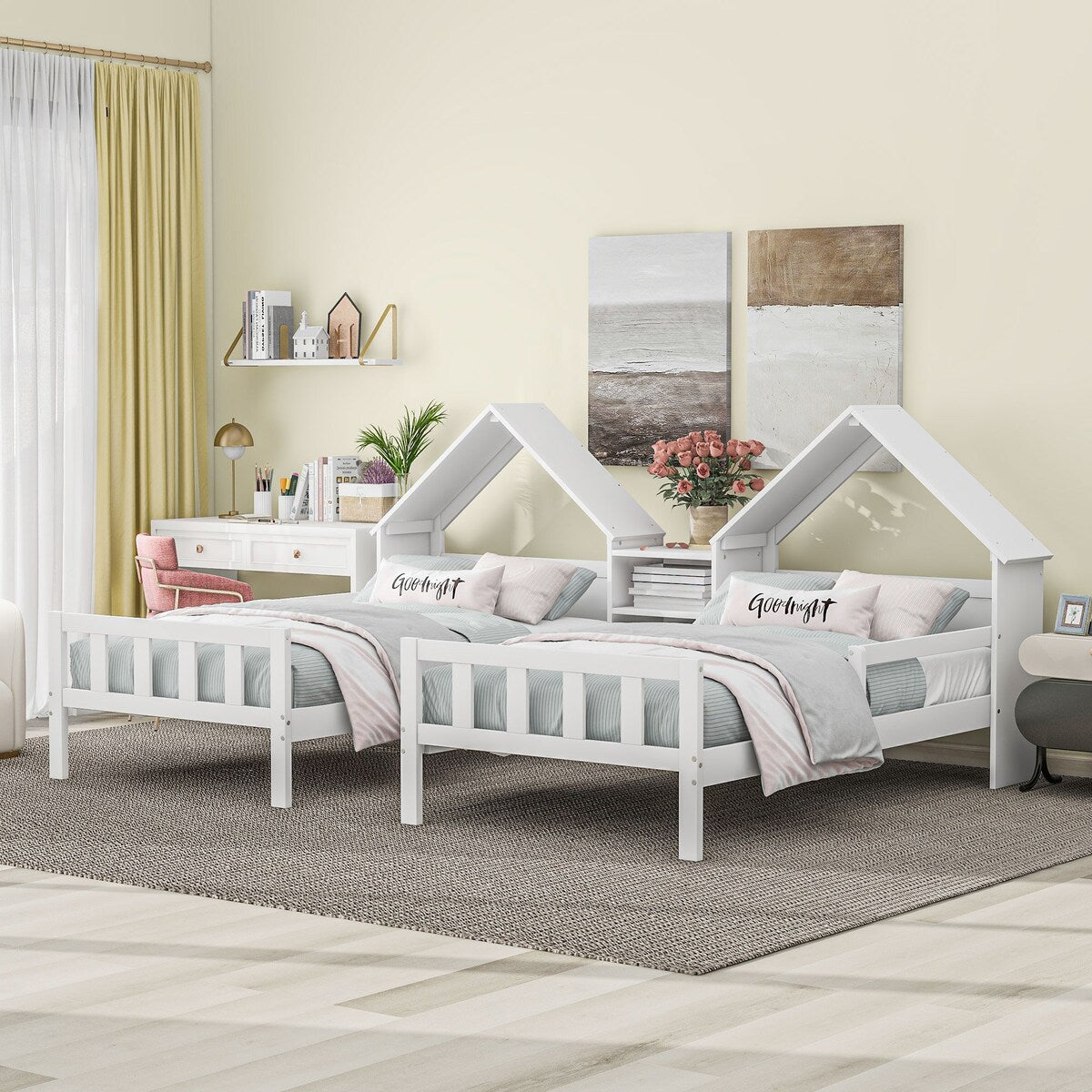 Double Twin Size Platform Bed