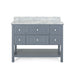 Douvier Contemporary 48" Wood Single Sink Bathroom Vanity with Carrera Marble Top by Christopher Knight Home