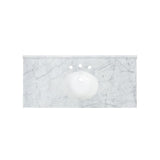 Douvier Contemporary 48" Wood Single Sink Bathroom Vanity with Carrera Marble Top by Christopher Knight Home