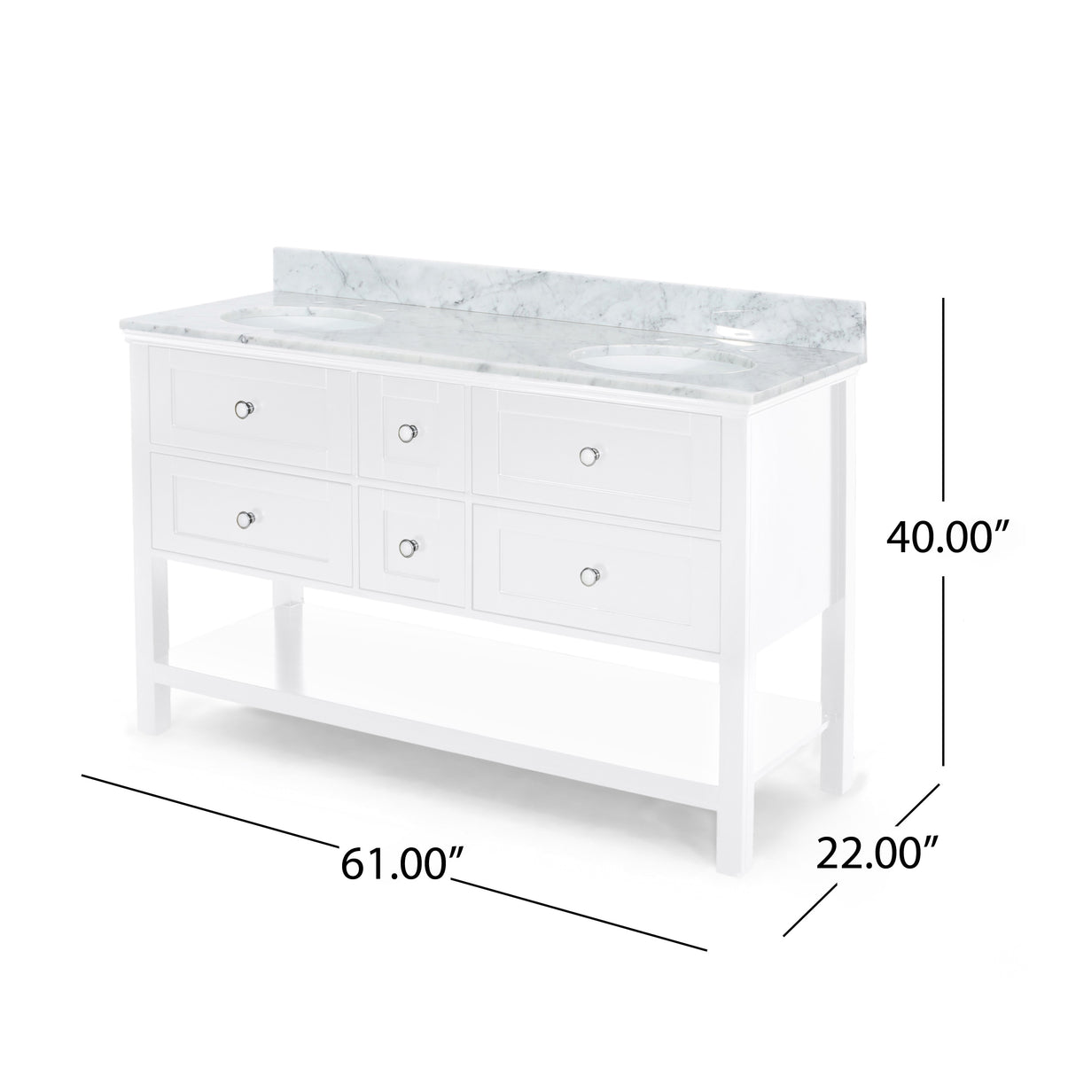 Douvier Wood Double Sink Bathroom Vanity by Christopher Knight Home