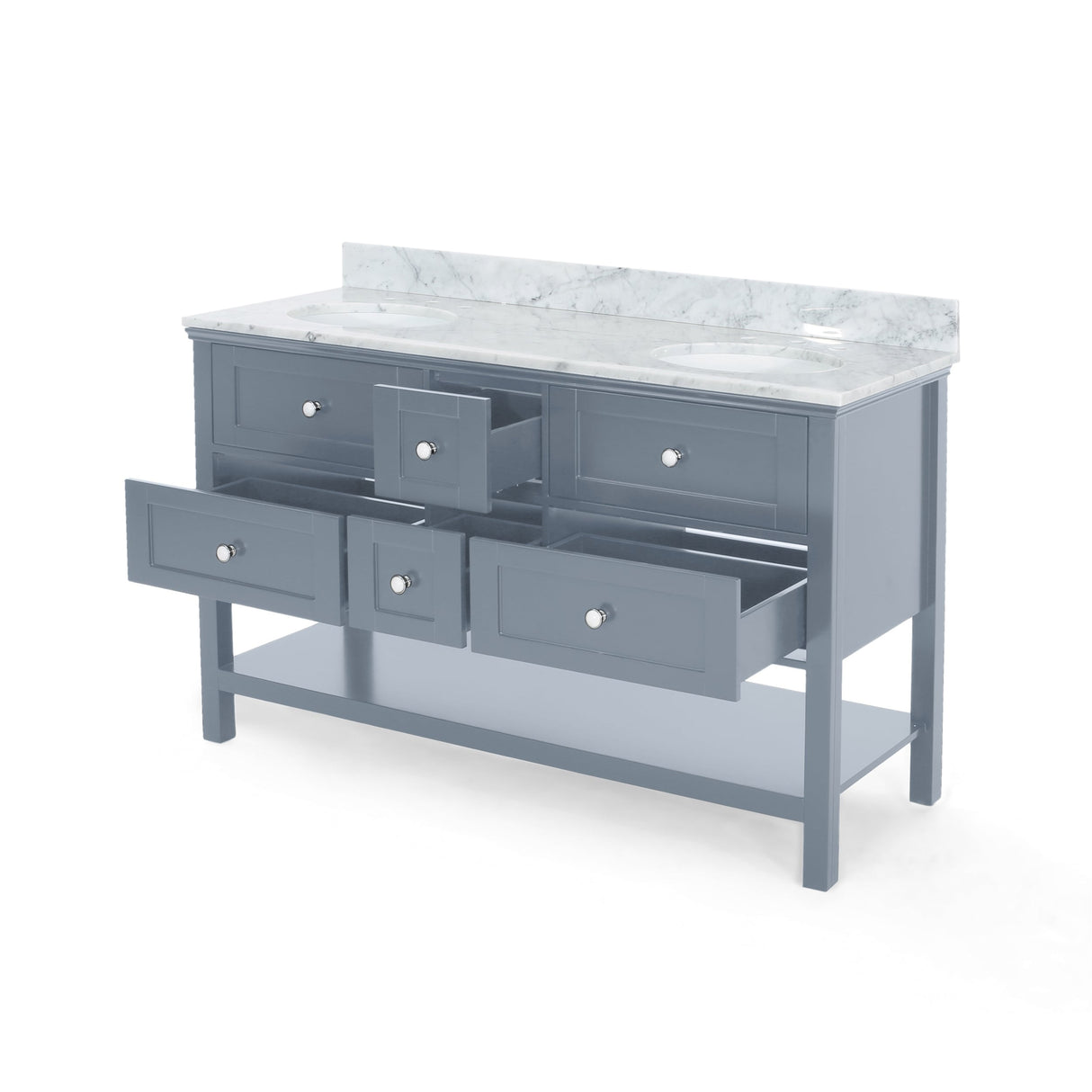 Douvier Wood Double Sink Bathroom Vanity by Christopher Knight Home