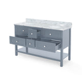 Douvier Wood Double Sink Bathroom Vanity by Christopher Knight Home