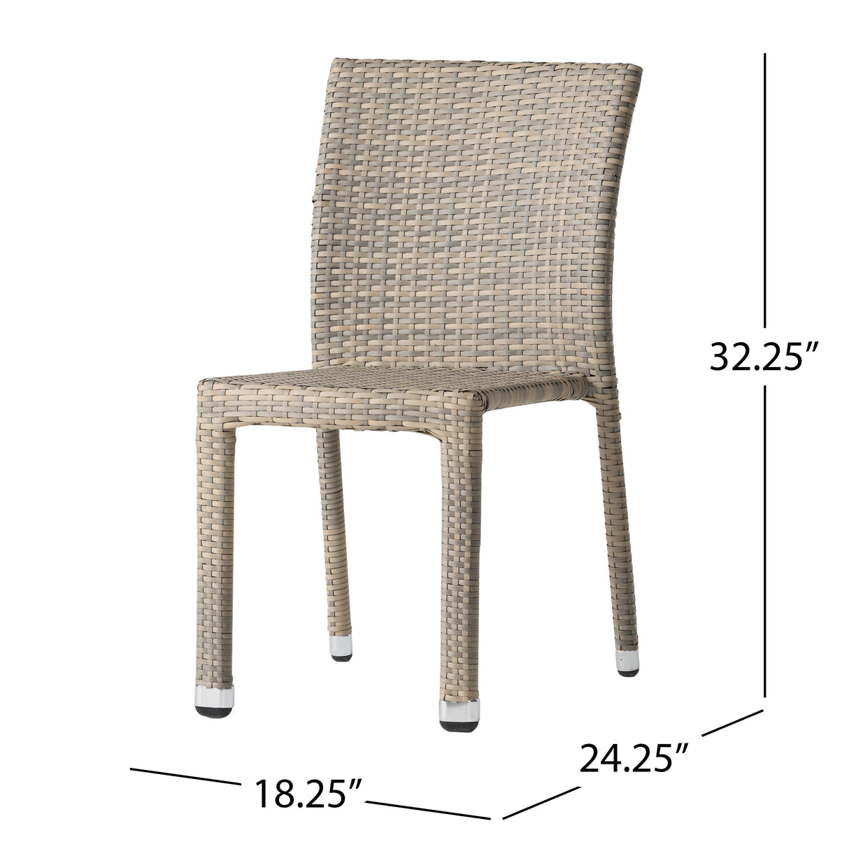 Dover Outdoor Wicker Aluminum Stacking Dining Chair (Set of 2) by Christopher Knight Home