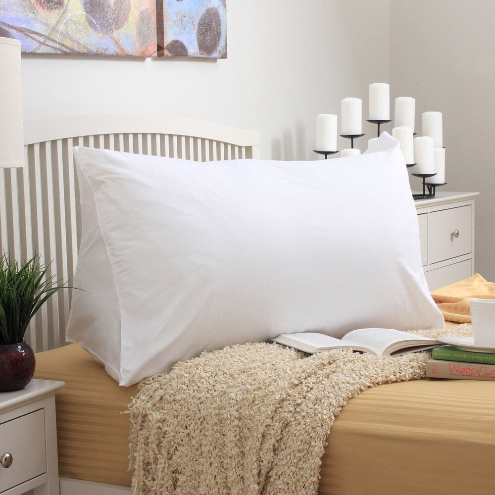 Down Alternative Reading Wedge Pillow - White