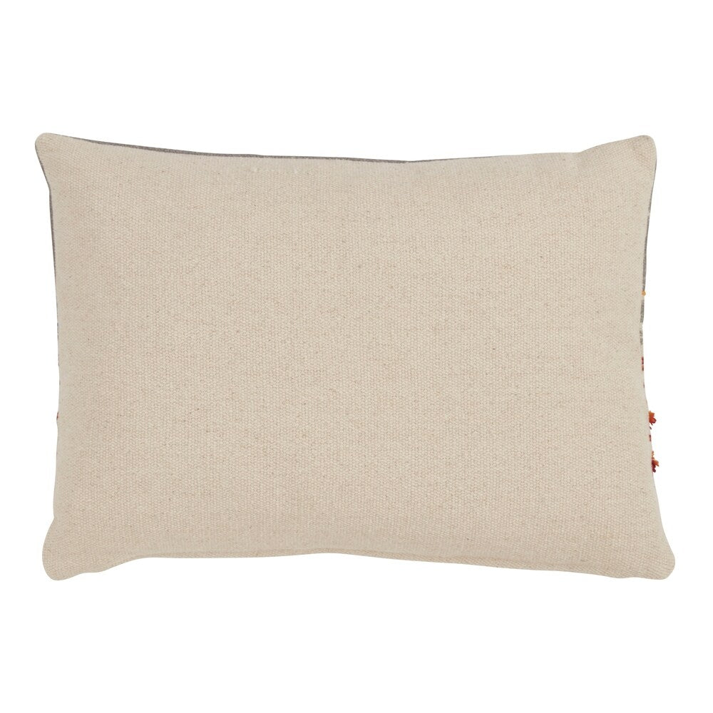 Down Filled Throw Pillow With Cord Appliqué Design