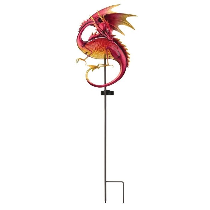 Dragon Solar Stake - Red